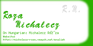 roza michalecz business card